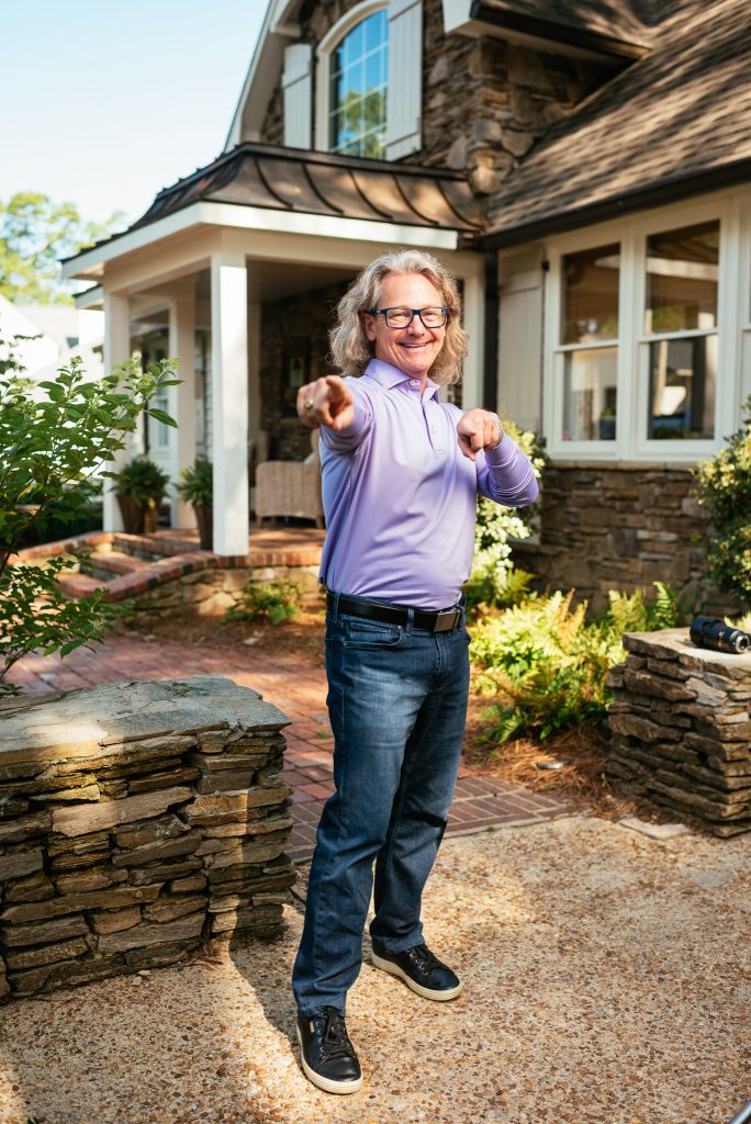 Shaler Houser relaxed and happy at his Greenville home