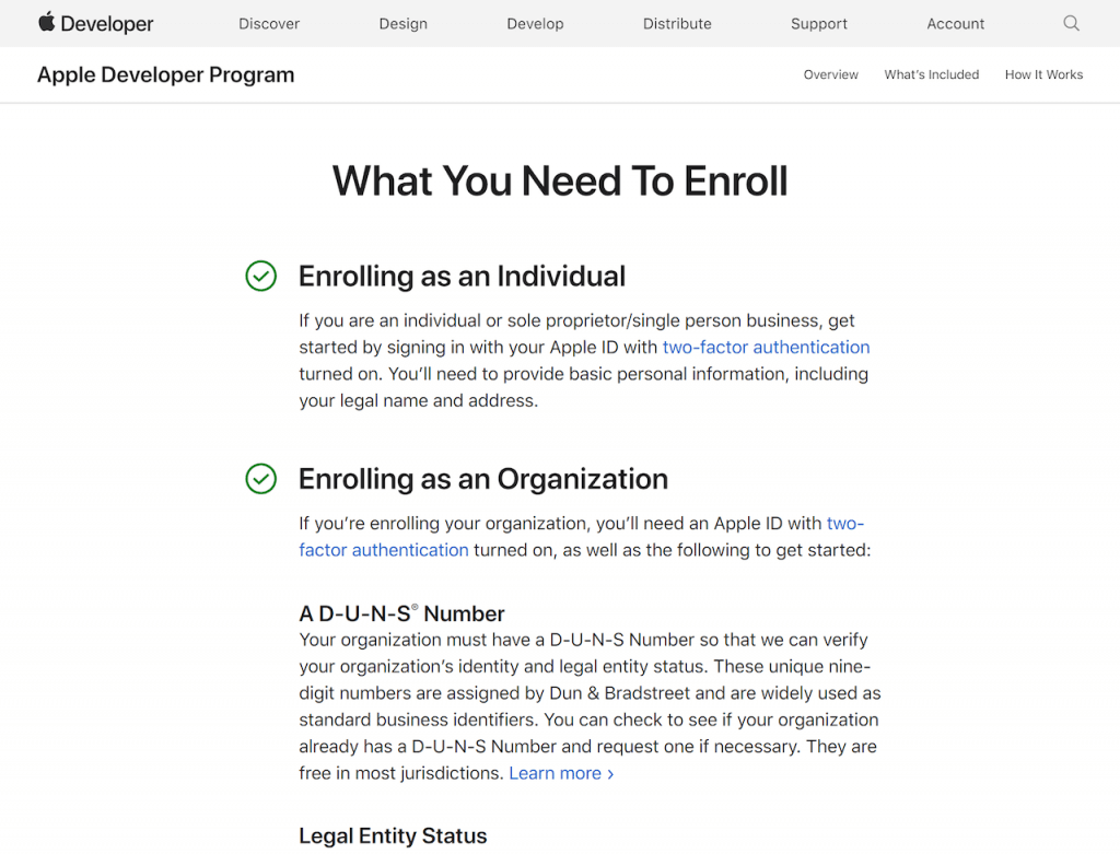 Enroll in the app developer program