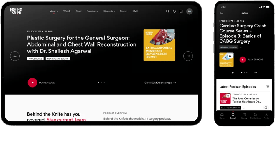 A podcast, reimagined as a premium e-learning experience powered by data-driven UX.